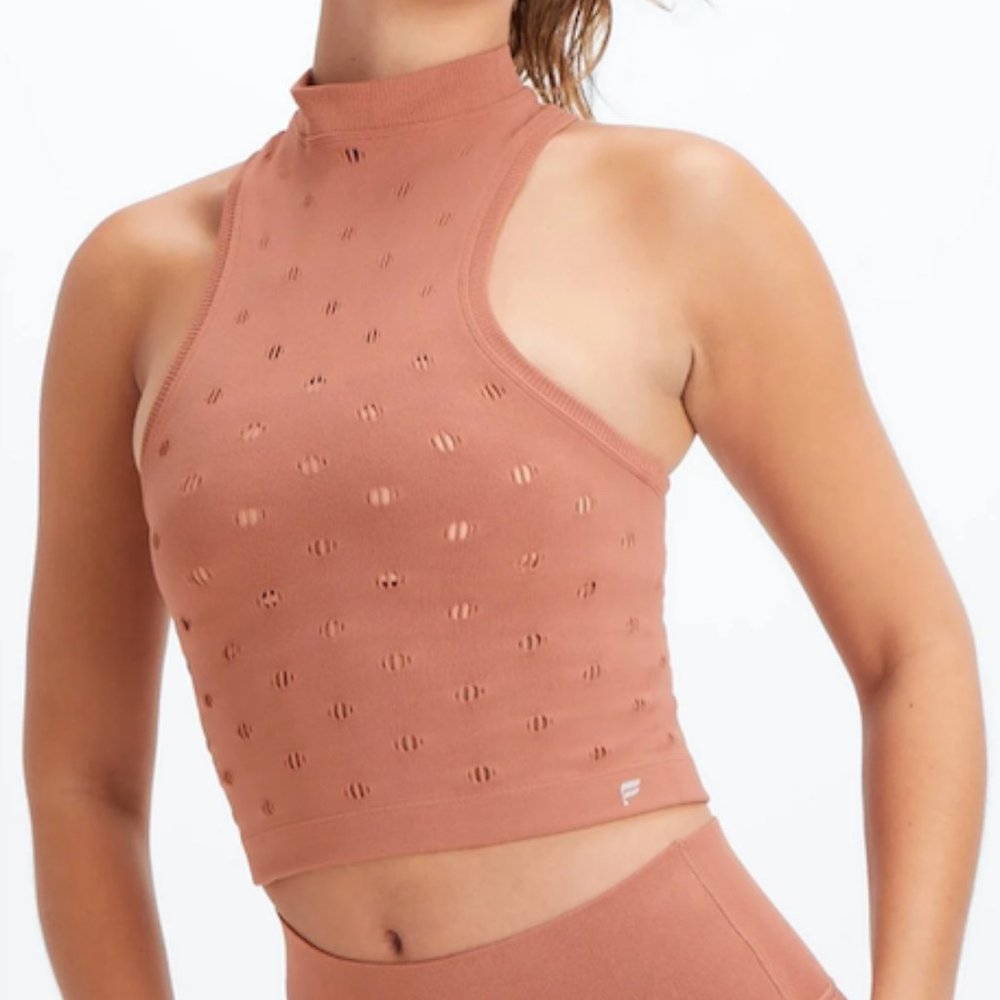 Fabletics Frances SculptKnit Mock Neck Tank Top NWT Size Medium